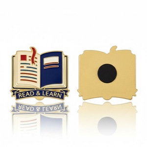 Aimants de réfrigérateur en métal plaqué personnalisés, durables, sur le thème des livres, pour cadeaux promotionnels, pour bibliothèques, librairies et souvenirs - Product Image 1