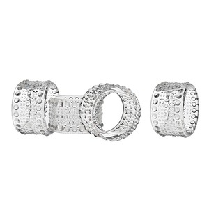 Ensemble de 4 anneaux de serviette en métal modernes, ronds, durables, décoration de table, largeur 4,5 cm - Product Image 5