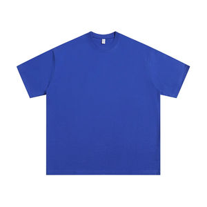 Camisetas de 300 g/m² para hombre, de algodón, manga corta, cuello redondo, holgadas, lisas, transpirables, personalizables. - Product Image 2