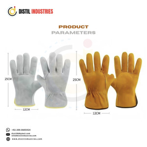 Hot Sale Cheap Price Heavy Duty Construction Work Driving <b>Gloves</b> Premium Quality Sheepskin Leather Elastic Wrist Safety <b>Glove</b> - Product Image 4
