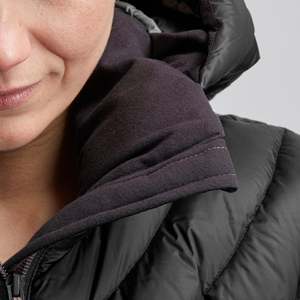 Veste d'hiver rembourrée à capuche pour femme, épaisse et isolante, fermeture éclair, vêtement décontracté pour l'extérieur, noir - Product Image 4