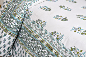 Parure de draps ajustés Queen Size imprimés floraux 200TC en coton biologique écologique avec taies d'oreiller 100% coton pour chambre à coucher - Product Image 4