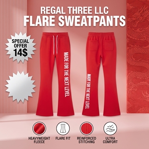 Pantalon de survêtement oversize en molleton imprimé, coupe évasée, style streetwear décontracté, taille haute à cordon de serrage, style pyjama - Product Image 5