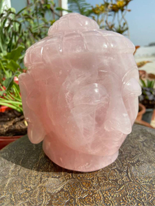 Statue de Bouddha en quartz rose sculptée à la main, sculpture en cristal, Feng Shui, religieuse, anti-anxiété, fabricant OEM ODM - Product Image 2