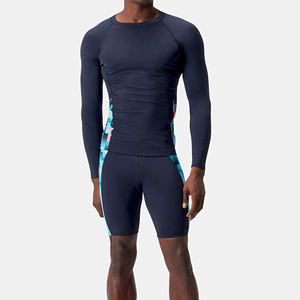 <b>Mens</b> <b>Compression</b> Training Set Long Sleeve Performance Top Athletic Shorts Breathable Stretch Active Sports Apparel Rashguard - Product Image 3