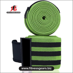 Bandes de compression pour genoux en nylon et coton de haute qualité, fermeture auto-agrippante, respirantes, pour la musculation, la musculation en salle de sport et le soulevé de terre - Product Image 2