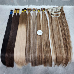 Extensions de cheveux à clipser, couleur blonde, cheveux vietnamiens super naturels en vrac, extensions de cheveux pour la vente en gros - Product Image 2