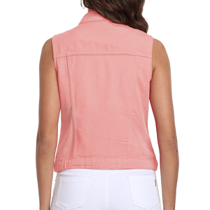 Chaleco vaquero 100% algodón, talla grande, corte ajustado para mujer, transpirable, de secado rápido, personalizable. - Product Image 2
