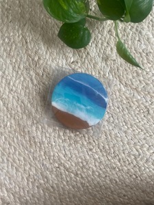 Personalized Eco-Friendly Handicraft Resin Coasters Customized Color Natural Shape Hand-painted Ocean Style Beach - Product Image 3
