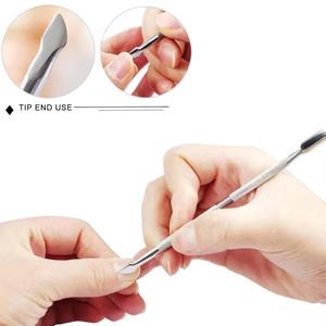 Pousse-cuticules professionnel pour ongles, nouveau modèle tendance, outil de beauté pour ongles, dernier style, en acier inoxydable, pour salon. - Product Image 3