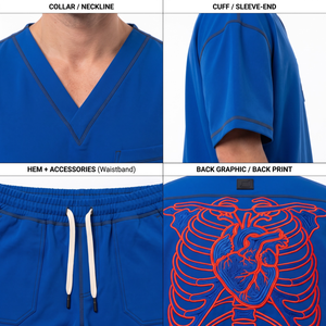 Heavyweight 340GSM Oversized Medical <b>Scrub</b> Set-Maximalist Streetwear Unisex Needle Detection Drop-Shoulder <b>Jogger</b> <b>Scrubs</b> OEM - Product Image 4