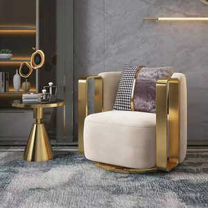 Aurelia Luxe Modern Gold Metal Frame 45kg Silla decorativa para sala de estar Dormitorio y espacios de comedor - Product Image 5