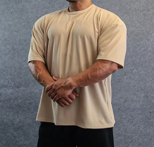 เสื้อยืดโอเวอร์ไซส์ทรงหลวม พลัสไซส์ เสื้อยืดสตรีทแวร์เปล่า 250gsm ผ้าฝ้าย 100% สำหรับผู้ชาย เสื้อยืดเปล่า - Product Image 2