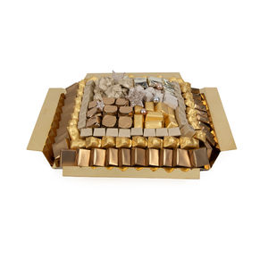 Plateau à chocolat en métal de luxe, design élégant, pour servir des desserts et des bonbons, idéal pour les mariages, la décoration de la maison et la présentation de desserts. - Product Image 4