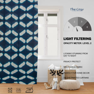 Cortina Decorativa de Algodón Indio con Estampado a Mano, Panel de Cortina Hecho a Mano para Hogar, Resort, Hotel, Proveedor Mayorista - Product Image 6