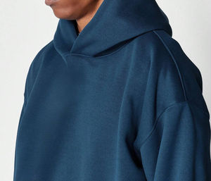 Sudadera con Capucha Personalizada de Algodón para Hombre, Estilo Urbano, Color Azul Rey, Fabricante OEM, Fábrica de Sialkot, Sudadera Informal Extra Grande - Product Image 5