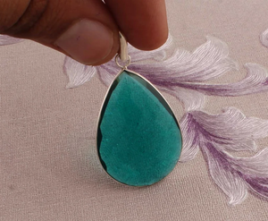 จี้เพชรพลอยทรงคลาสสิกสำหรับผู้หญิง ดีไซน์ทันสมัย คุณภาพสูง ขนาดเล็ก ชุบแพลตตินัม เงินสเตอร์ลิง - Product Image 6