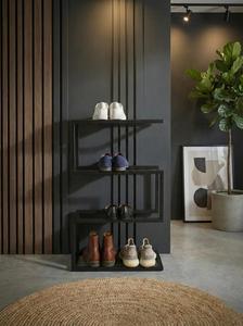 Modern Gold Metal <b>Shoe</b> Rack Three Tier Space Saving Organizer Durable Stable Design Stylish <b>Entryway</b> <b>Storage</b> Solution - Product Image 5