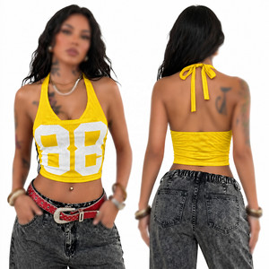 Custom Sublimation Cropped Sports Jersey 100% Polyester Womens Fashion Team <b>Top</b> OEM Private Label Low MOQ Manufacturer - Product Image 1