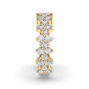 Anillo de Diamantes Naturales Redondos Brillantes de Lujo, Oro de 14K, 10K, 18K, Anillo de Compromiso, Aniversario, Joyería Fina, Regalo para Mujeres y Niñas - Product Image 6