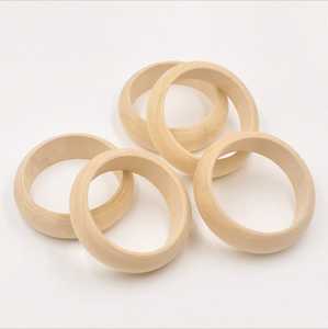 Pulseras y Brazaletes de Madera Clásicos Unisex con Imitación de Perlas, Joyería Cristiana para Fiestas, Acabado Natural, Forma Redonda - Product Image 1