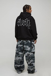 Sudadera con Capucha Personalizada de Alta Calidad, 370 g/m², Corte Regular, Logotipo Personalizado, Lisa, Unisex, Negra, Gruesa, para Hombre, Invierno, Teñida - Product Image 3