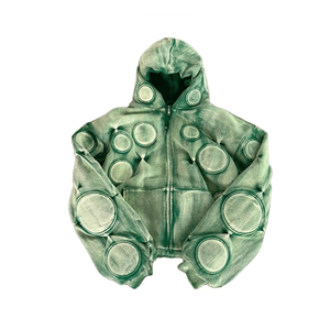 Wholesale College Style <b>Zip</b> Hoodie Premium Campus Wear Hoodie Men OEM Custom Production - Product Image 5