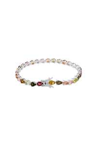 Multi Tourmaline <b>Bracelet</b> in 92.5 Sterling Silver KLSB-20351 - Product Image 4