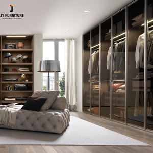 JY Usine 2024 Design Européen Haute Brillance RTA Bois Dur Double Suspendu Chambre Rob Armoire Meubles de Maison pour Villas au Vietnam - Product Image 2