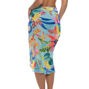 <b>Women</b> Printed Rayon Pareo Beach Sarong Summer Wrap <b>Skirt</b> Bikini Cover Up Vacation Travel Resort Holiday Clothing - Product Image 2