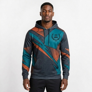 Sweat à capuche personnalisé pour homme, sublimation, streetwear moderne, conçu avec un tissu léger, impression intégrale. - Product Image 1