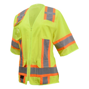 Gilet de sécurité haute visibilité 100% polyester, vêtements de travail, construction, gilet de protection personnalisé, vestes de sécurité - Product Image 5