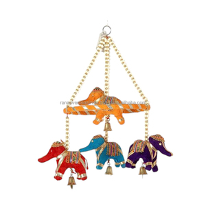 Carillón de viento de elefante de algodón para colgar en la pared de estilo Vintage de buena calidad con campana de Metal Ideal para entrada y ventana - Product Image 1