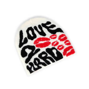 Gorro de punto jacquard con estampado digital integral de mohair Y2K Gravity Visions, diseño de moda al por mayor - Product Image 3