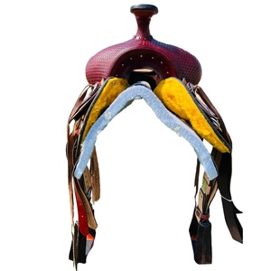 Western Wade Premium 10 '-18' Ranch Work Tree Roping Horse Saddle Cuero de vaca genuino Trail ecuestre Colores personalizables - Product Image 4
