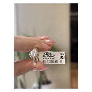 Elegante Anillo Solitario de Dos Tonos con Diamante Redondo de 1.55 Ct Cultivado en Laboratorio, Engaste en Bisel, Joyería Fina Moderna para Mujer, Oro Sólido de 14k - Product Image 2