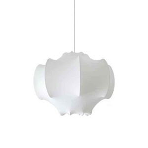 Luminaire suspendu moderne en soie douce avec cadre en acier électroplaqué pour chambre à coucher, hôtel, villa - Product Image 1