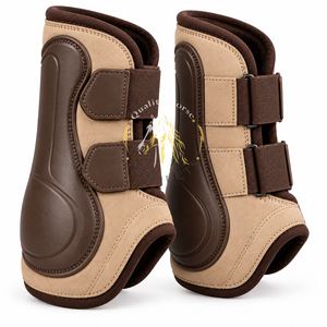 Botas de protección para caballos con amortiguación suave, tela resistente y diseño práctico para un entrenamiento cómodo y diario. - Product Image 5