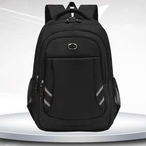 Sleek Black Travel Laptop <b>Backpack</b> <b>Water</b> <b>Resistant</b> Multi Compartment Business Rucksack Reflective Accents - Product Image 3