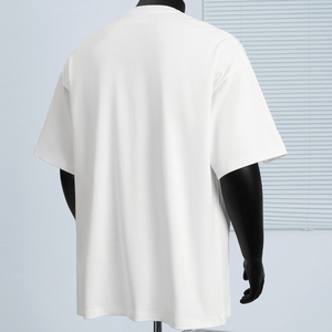 เสื้อยืดคอตตอน OEM 230gsm คุณภาพพรีเมียมสำหรับทุกเพศ พิมพ์ลาย DTG แบบพัฟฟ์ สปอร์ตแวร์ชาย แขนสั้น - Product Image 6