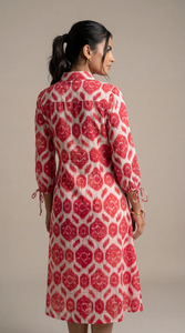 Robe chemise imprimée de qualité supérieure, robe longue en coton pour femme, robe d'été décontractée, tissu léger et fluide, vente en gros - Product Image 5