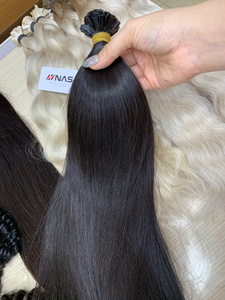 Extensions de cheveux humains vierges I-Tip de 100g, 28 pouces, qualité supérieure, prix de gros, lisses naturels avec pointes super double drawn - Product Image 2