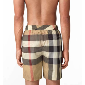 <b>Men's</b> <b>Checkered</b> Board <b>Shorts</b> Mid Waist Drawstring Quick Dry Casual Swim <b>Shorts</b> 100% Polyester - Product Image 2