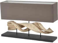 Lámparas de Mesa LED de Diseño Moderno para el Hogar, Estilo Rústico, Decorativas para Mesa de Noche, con Cuerpo de Bambú y Pantalla de Madera, Alimentación CA, para Sala de Estar