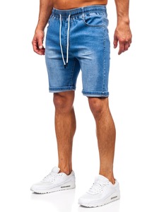 Wholesale New High Quality Eco-Friendly Summer Denim Shorts <b>Men</b> Plus Size High <b>Stretch</b> Sports Casual Hip Hop Straight Snow Wash - Product Image 4