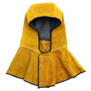 Capuche de soudeur industrielle en cuir de vachette pleine fleur, résistante au feu et aux flammes, robuste - Product Image 3