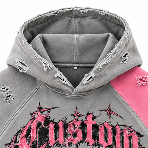 Sudadera con Capucha Personalizada con Logotipo, Unisex, Estilo Urbano, Manga Larga, 100% Algodón, Forro Polar, Diseño con Bolsillo y Estampado Frontal, Invierno, 370g, Rosa - Product Image 4