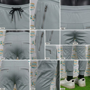 Pantalon de jogging homme 100 % coton molletonné, léger, écologique, respirant, coupe-vent, sur mesure - Product Image 5