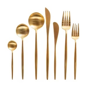 Elegant Tableware Stainless Steel <b>Spoon</b> Fork Knife Dining Durable Metal Cutlery Set for Restaurant Hotel Kitchen <b>Table</b> Serving - Product Image 1