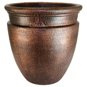 Pot de fleurs antique en cuivre avec finition martelée et pieds en forme de patte d'animal, style vintage, pot à plantes en métal sculpté à la main pour la décoration de la maison - Product Image 4